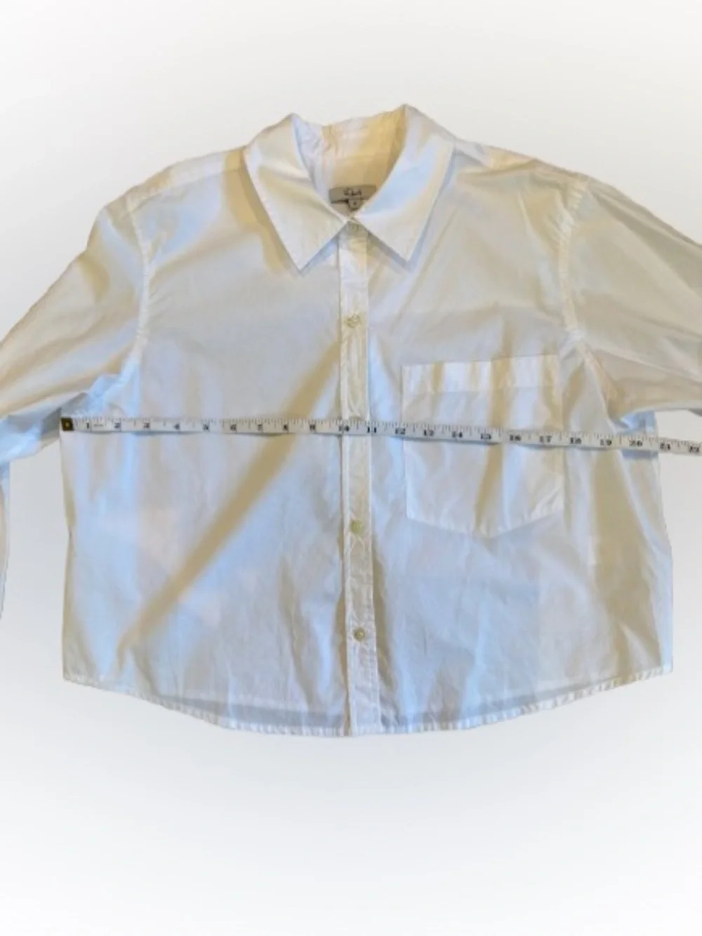 Rails Cropped Classic White Button-Down - Picture 5 of 7